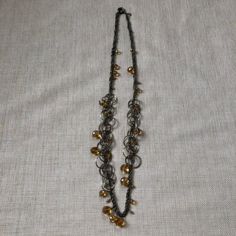 Talbots Hoop Rope & Bead Statement Necklace - Picture 10 of 11